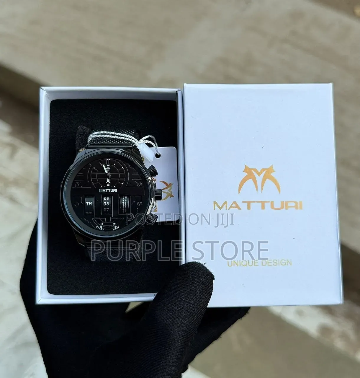 Matturi Net Chain Strap Meter Design Watch