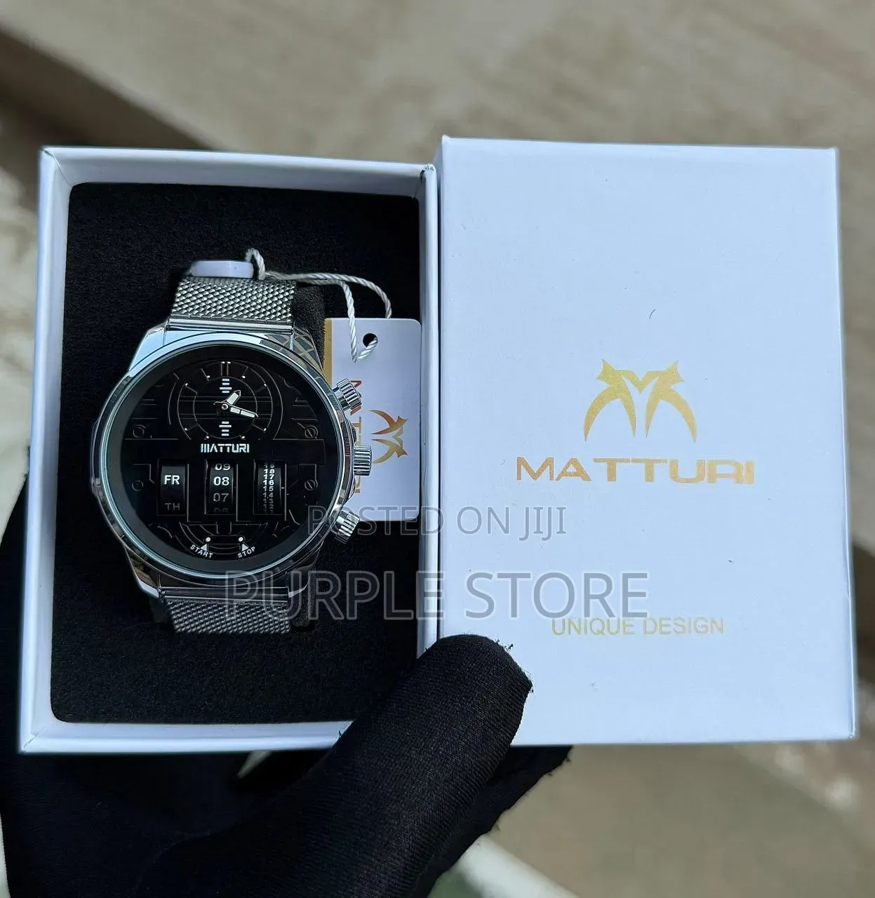 Matturi Net Chain Strap Meter Design Watch