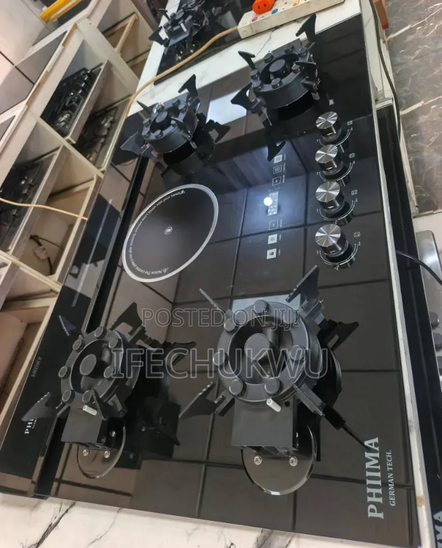 Original Quality PHIIMA Built-in 4+1 Flips Up Gas Electric Cooker.