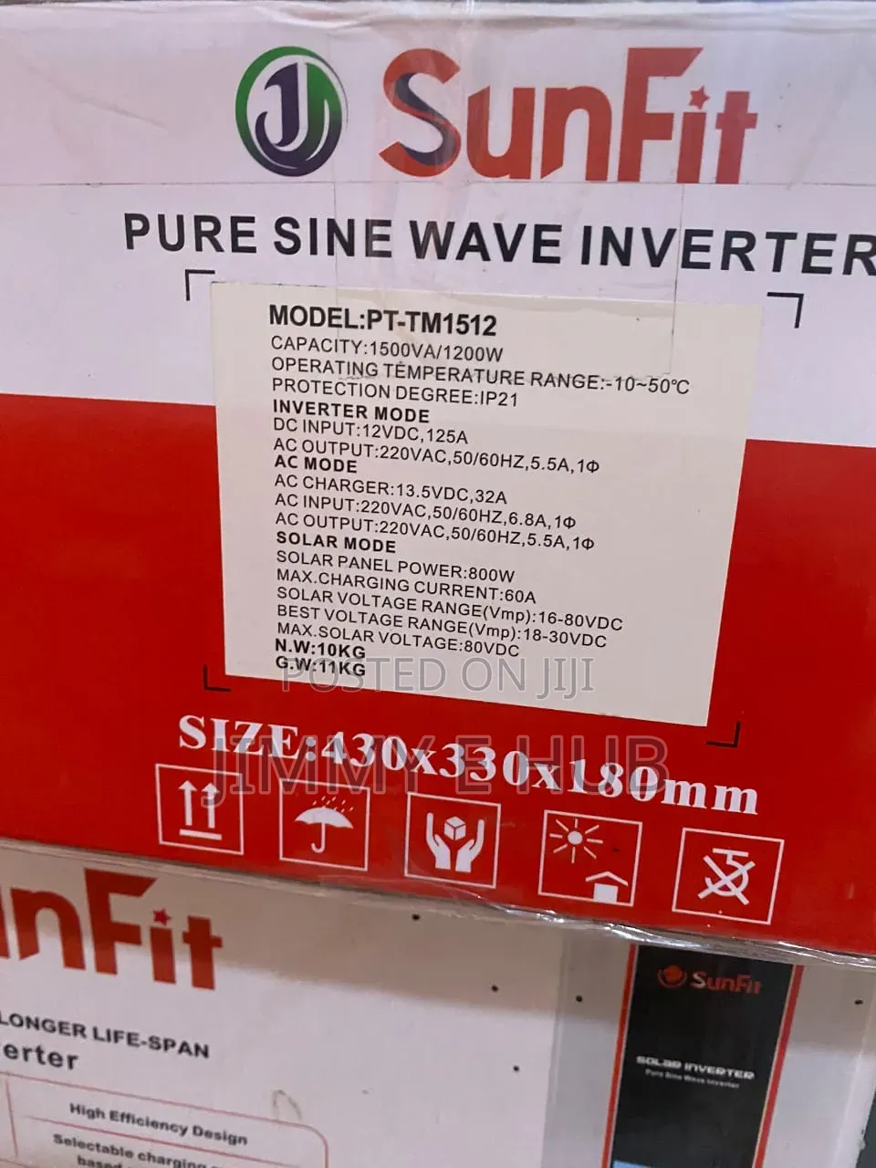 Sunfit 1.5kva Transformer Base, Hybrid Inverter.