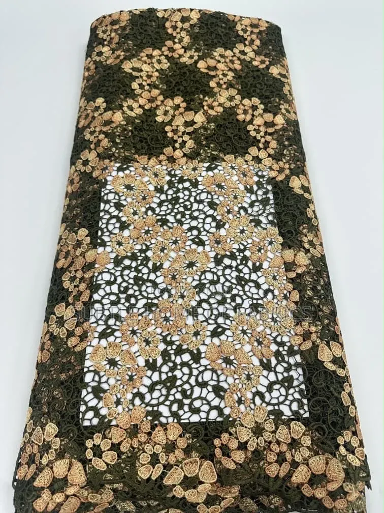 Luxury Guipure Lace Fabric – 5 Yards | Premium African Lace for Asoebi