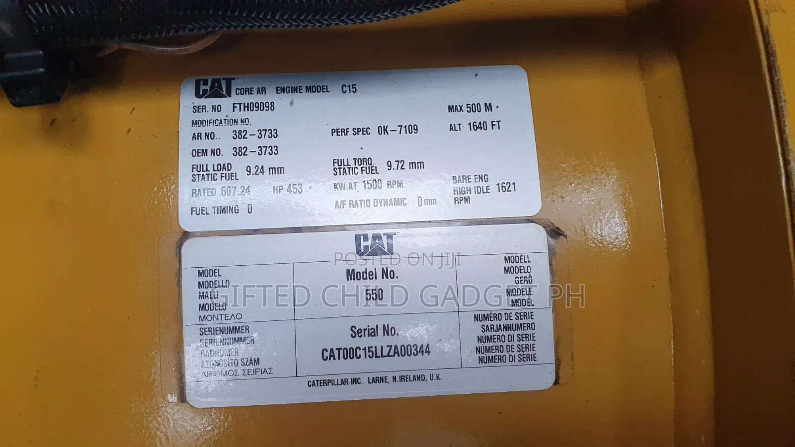Cat C15 Diesel Generator C-15 Caterpillar 500KVA 400KW Soundproof