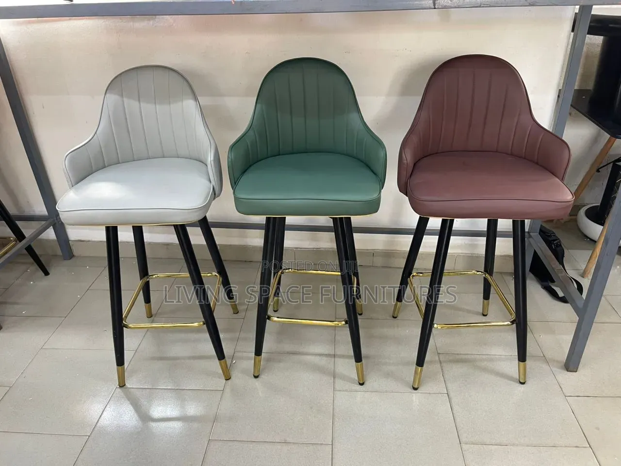Exotic Leather Bar Stools