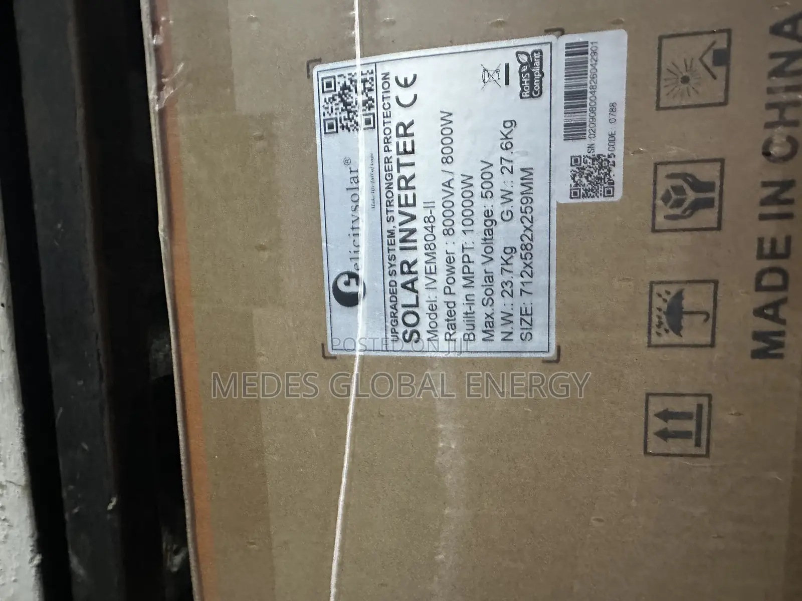 8kva 48v IVEM Felicity Transformer Less Hybrid Inverter