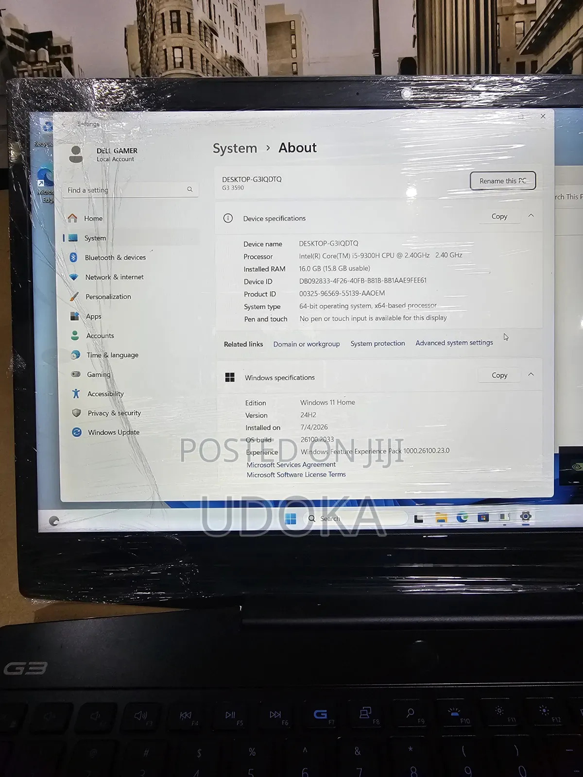 Laptop Dell G3 15 3579 16GB Intel Core i5 SSD 512GB