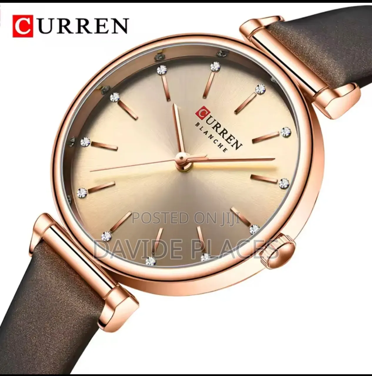 Curren 9050 Quartz Ladies Waterproofs Leather Wristwatch