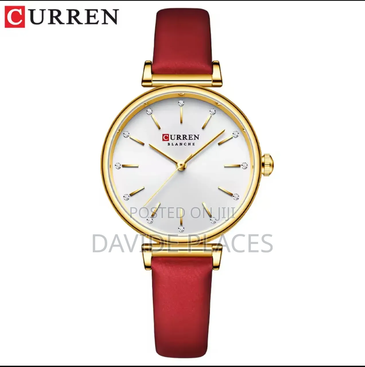 Curren 9050 Quartz Ladies Waterproofs Leather Wristwatch