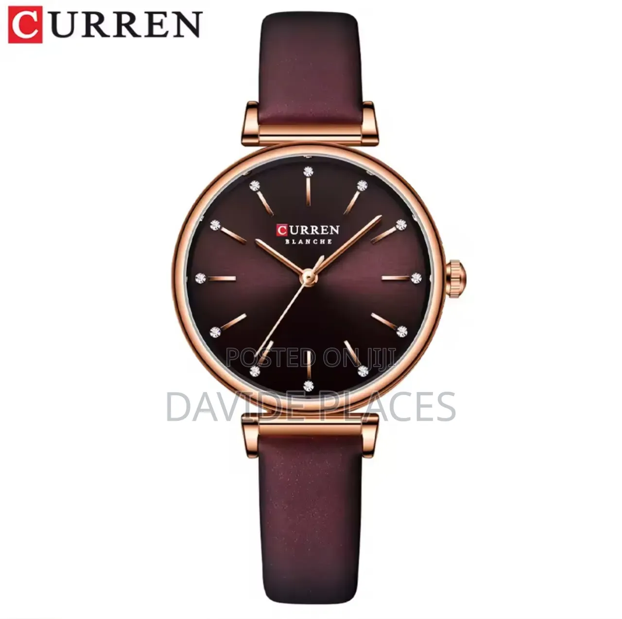 Curren 9050 Quartz Ladies Waterproofs Leather Wristwatch