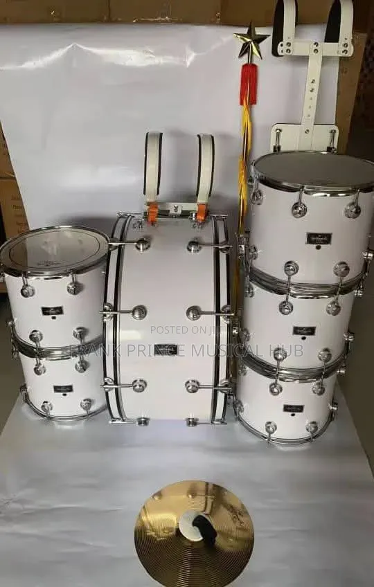 Complete Professional Marching Band Drum Set With Carriers Accessori