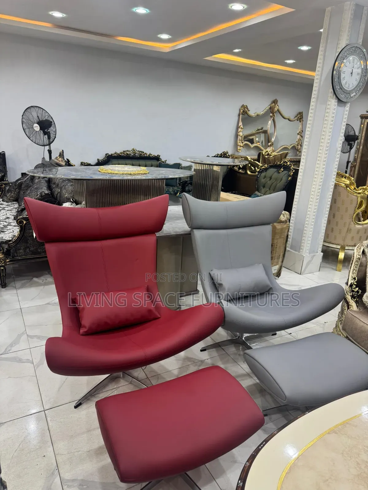 Comfortable Relaxing Leather Chair With Footrest