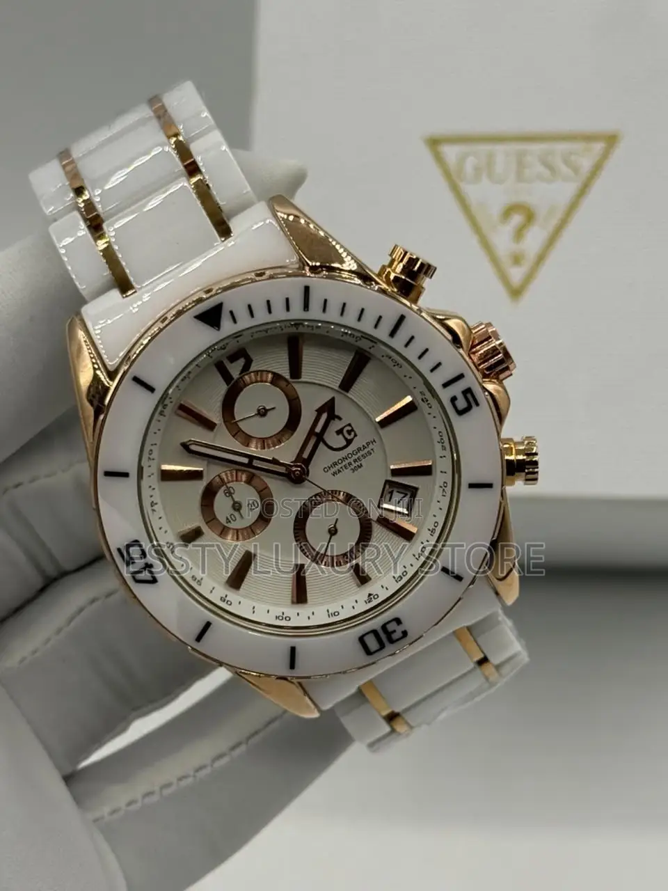 High Quality Luxury Guess Stainless Steel Wristwatch