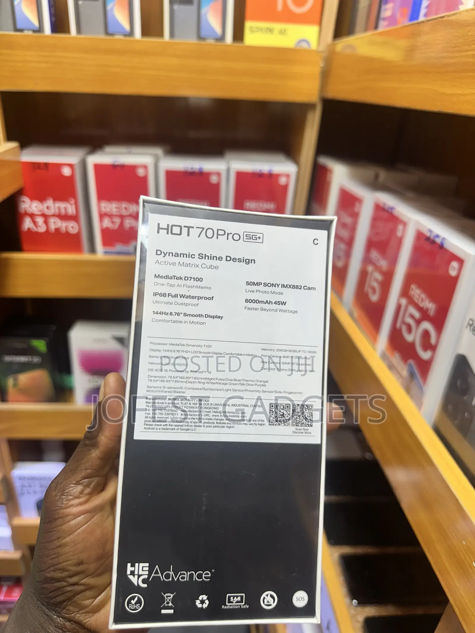 New Infinix Hot 70 Pro 256 GB Black