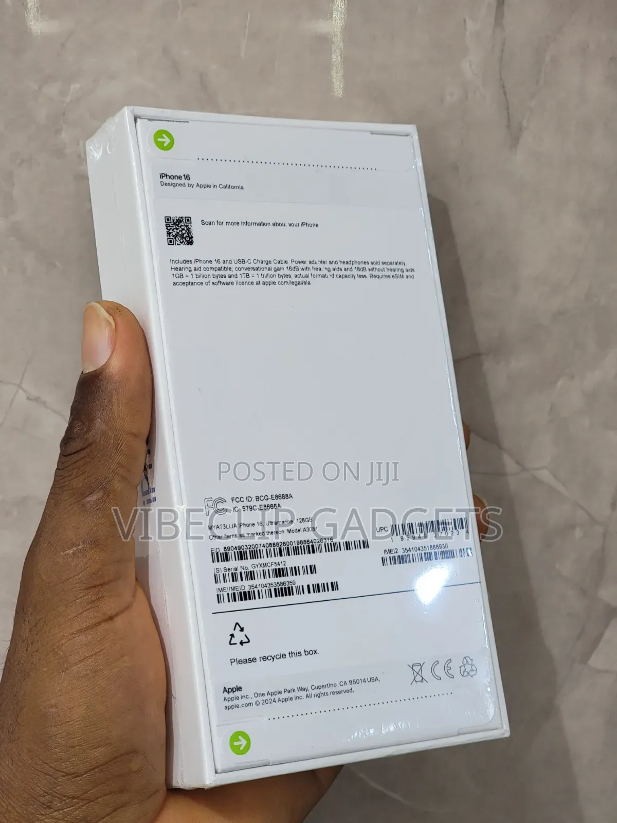New Apple iPhone 16 128 GB Blue