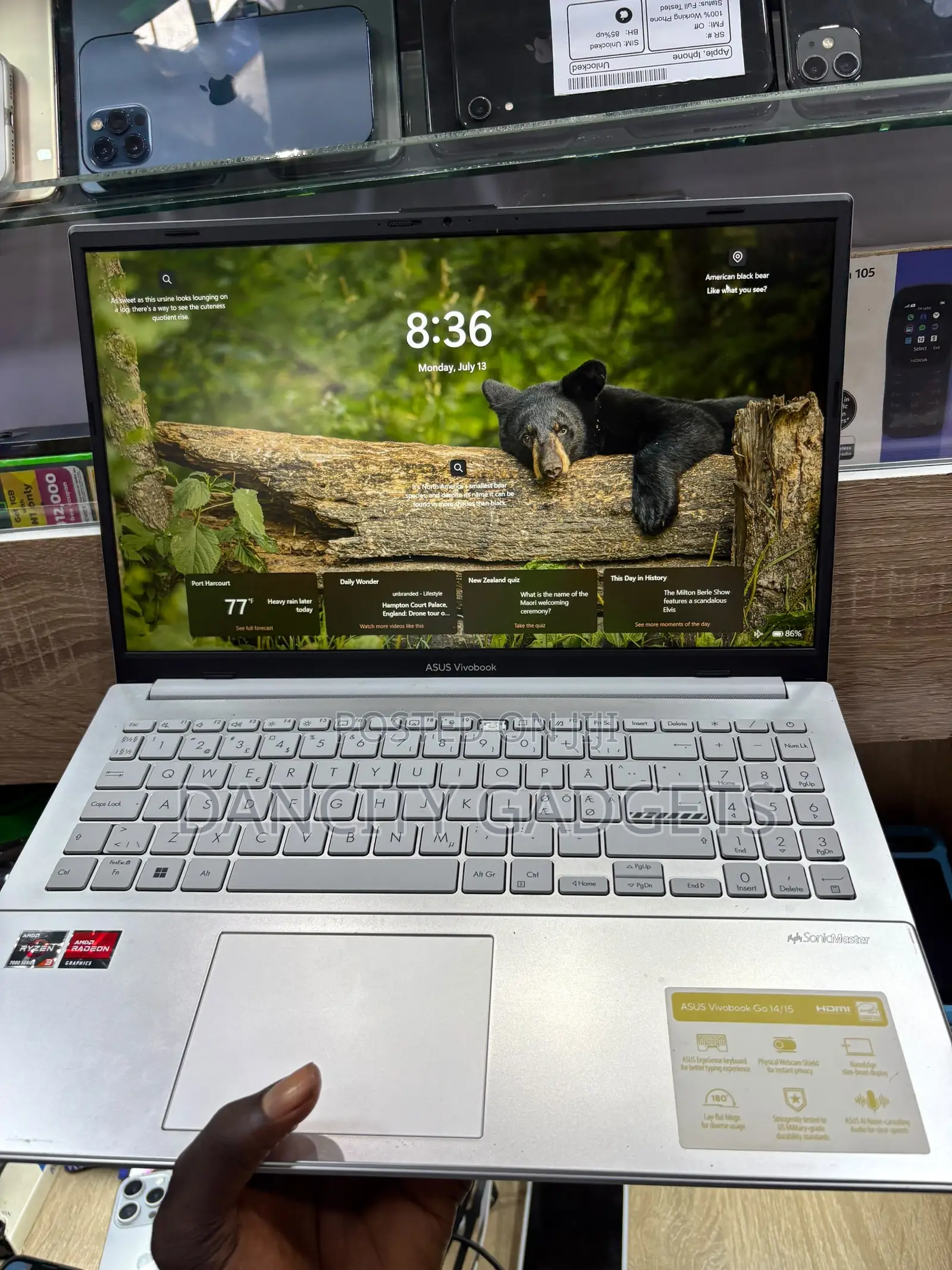 Laptop Asus Vivobook Go 15 8GB AMD Ryzen 3 HDD+SSD 128GB