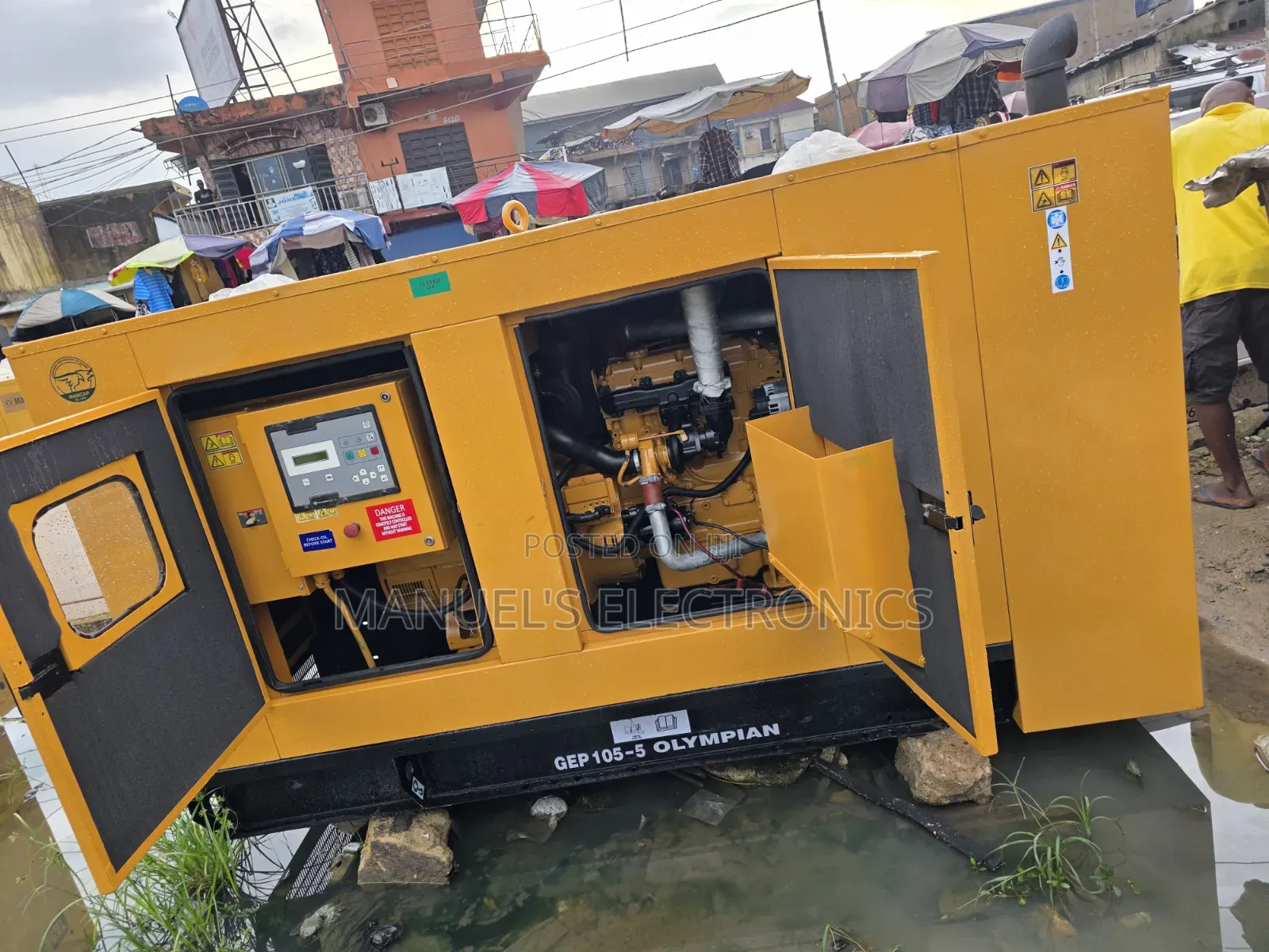 Used 100kva Cat Diesel Soundproof Generator 1years Wty