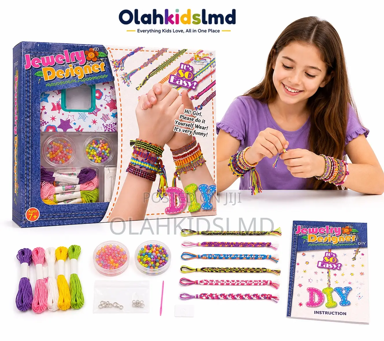 Jewelry Designer DIY Friendship Bracelet Beads Craft Kit Girls 7+
