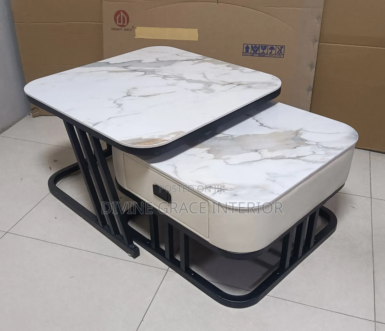 Dual Coffee Table With Drawer