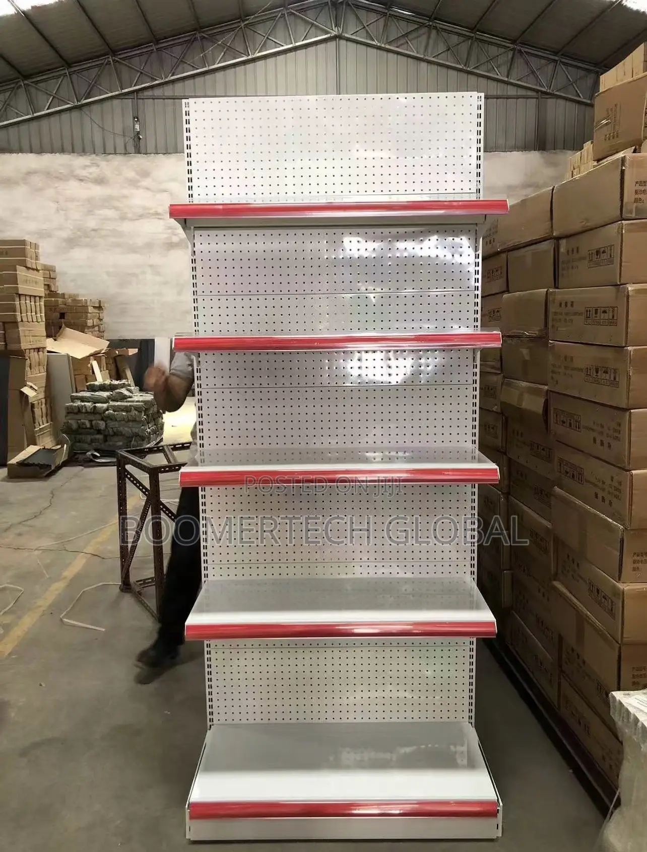 Single Side Supermarket Wall Shelves