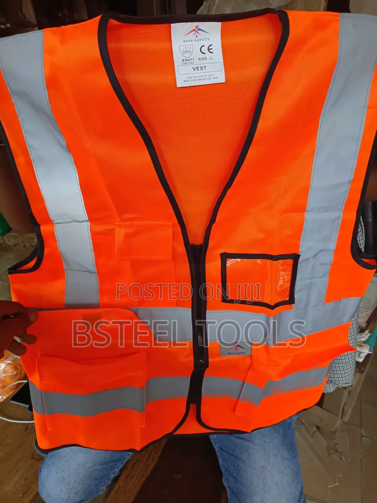 Two-Pocket Reflective Safety Jacket – High Visibility Work Vest