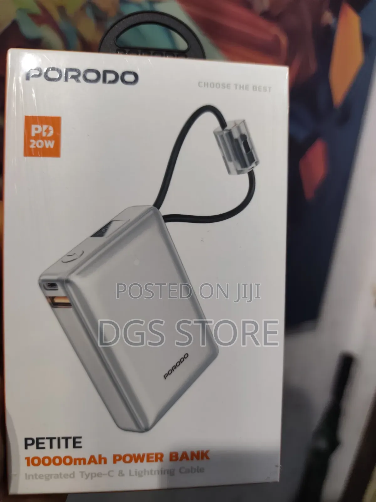 Porodo Petite 10,000mah Power Bank Integrated Type C