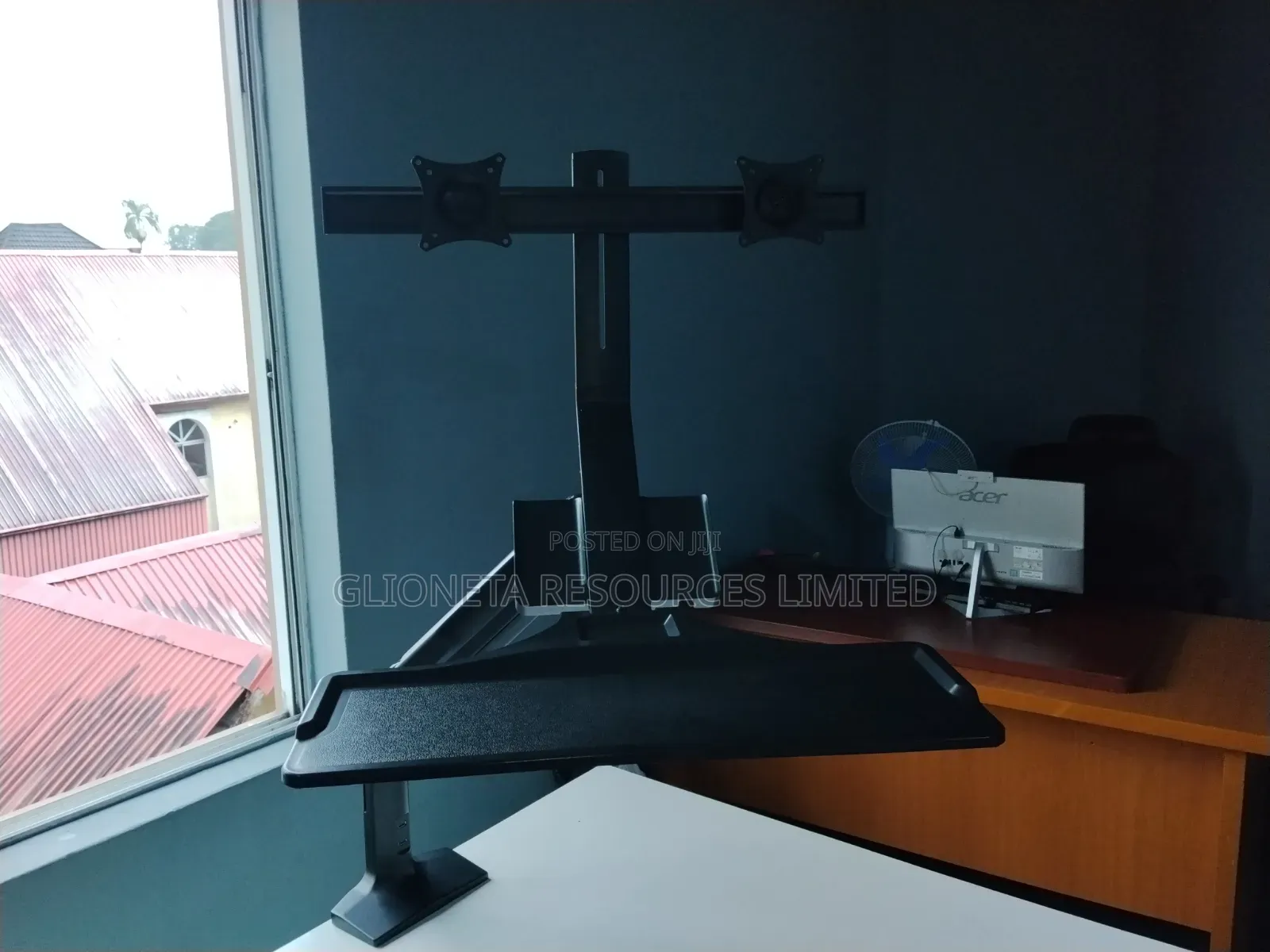 Dual-Monitor Sit-Stand Workstation