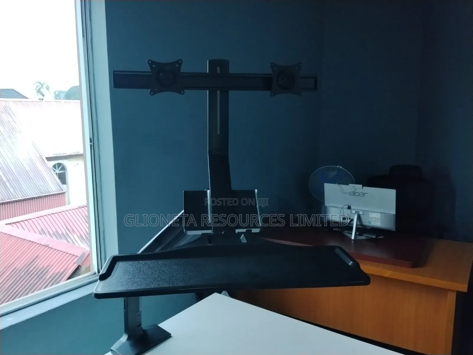 Dual-Monitor Sit-Stand Workstation