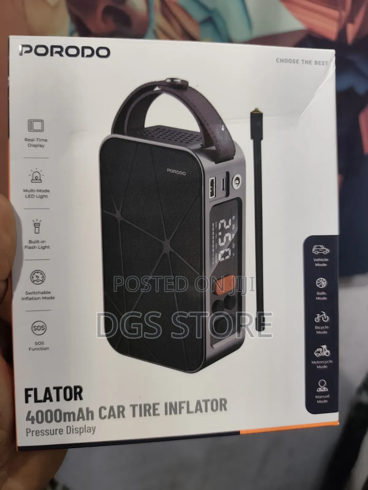 Porodo Flator 4000mah Car Tire Inflator