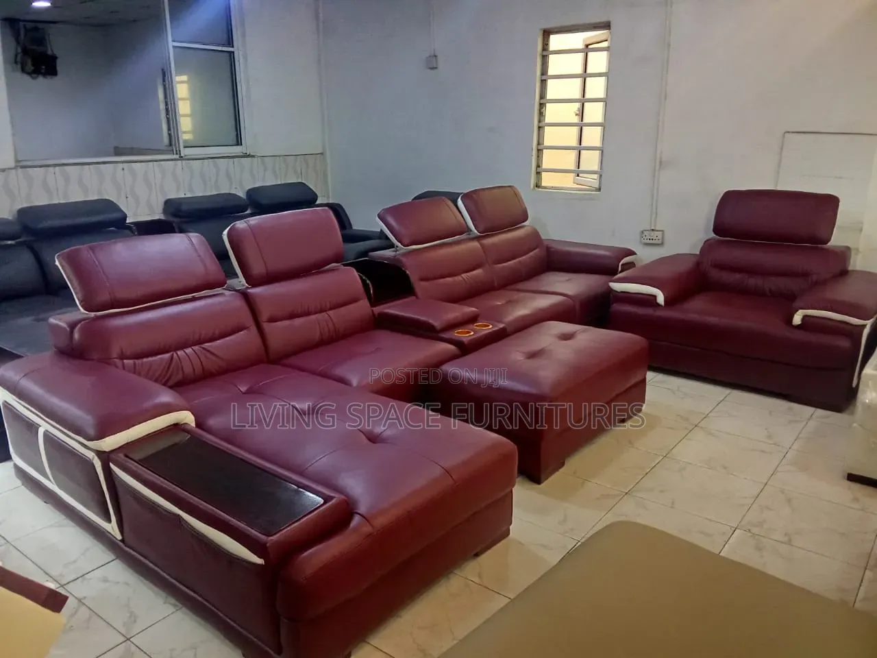 L Shape Sofa Chairs With Single Seater Full Set