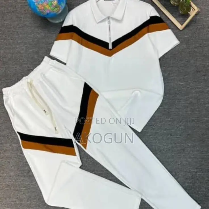 Men’s Casual 2-Piece Tracksuit Set – Premium T-Shirt Joggers