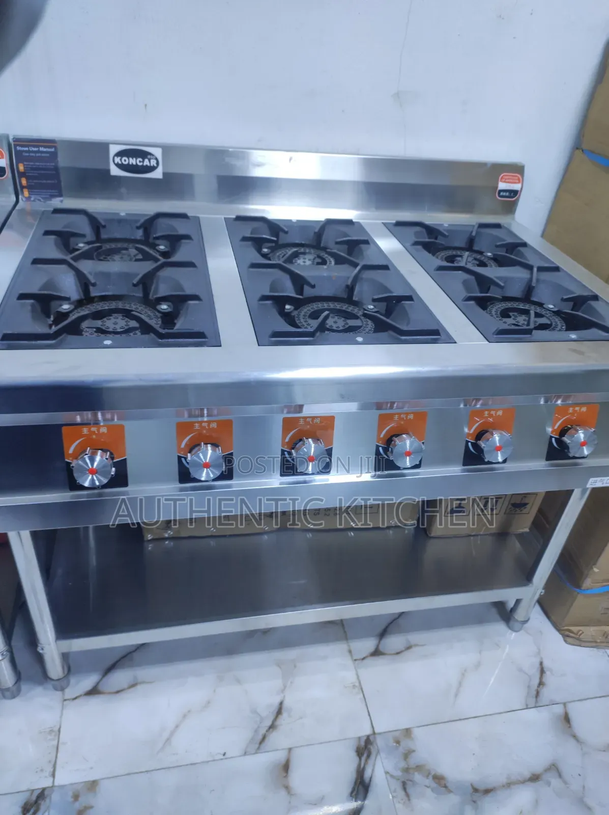 Heavy-Duty 6 Burner Commercial Gas Cooker,for Professional Kitchens.