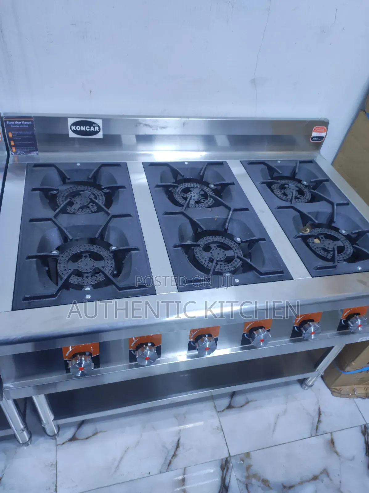 Heavy-Duty 6 Burner Commercial Gas Cooker,for Professional Kitchens.