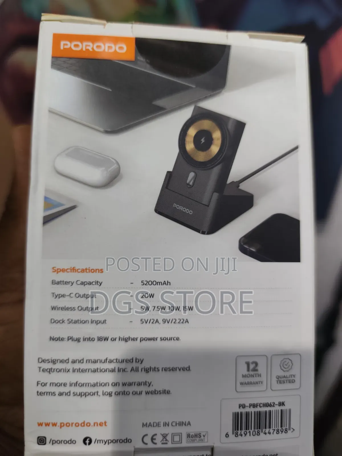 Porodo Pb062 5200mah Integrated Type C Magsafe Power Bank