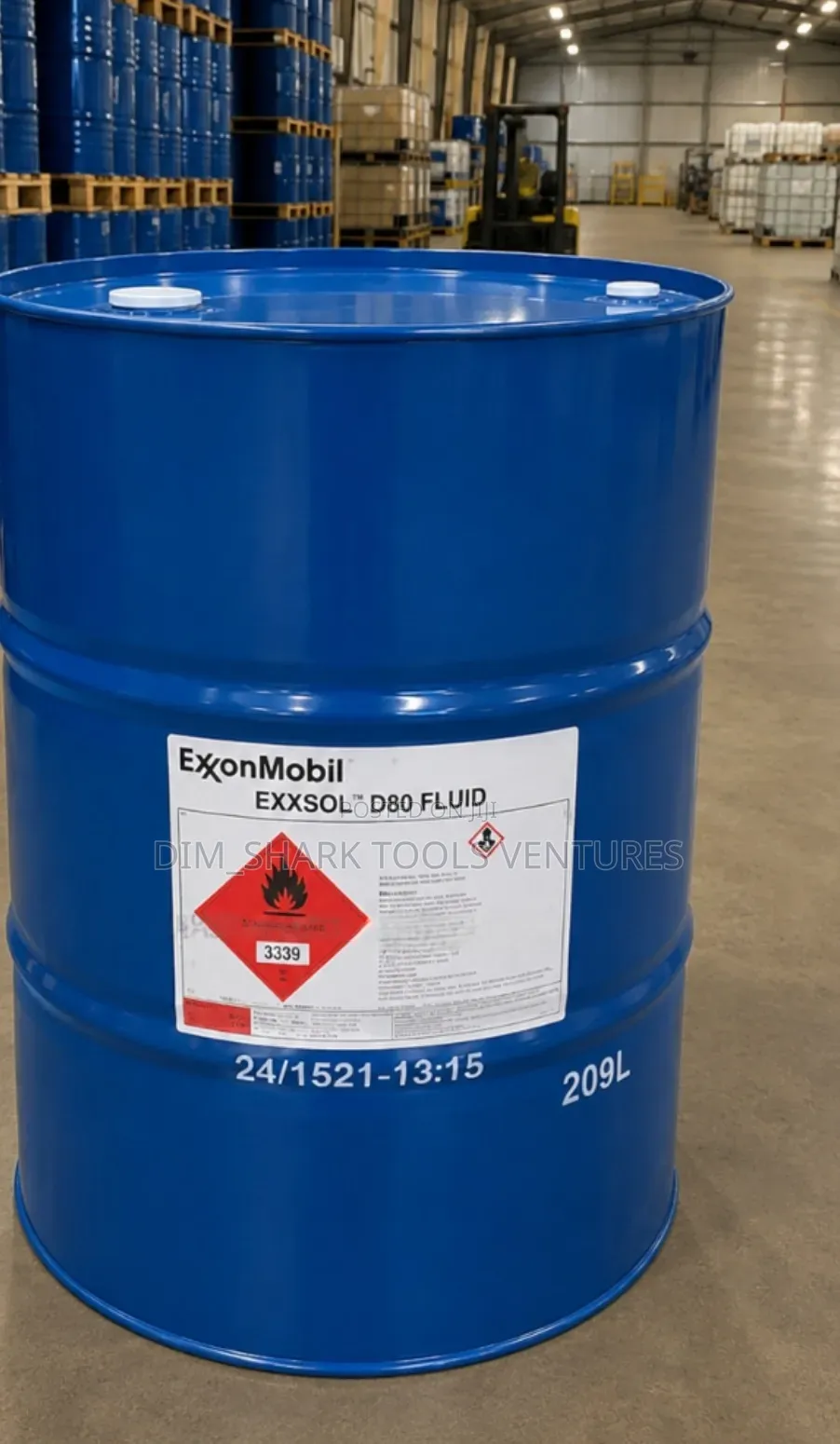 ExxonMobil Exxsol D80 Fluid 209-Liter Blue Industrial Metal Drum