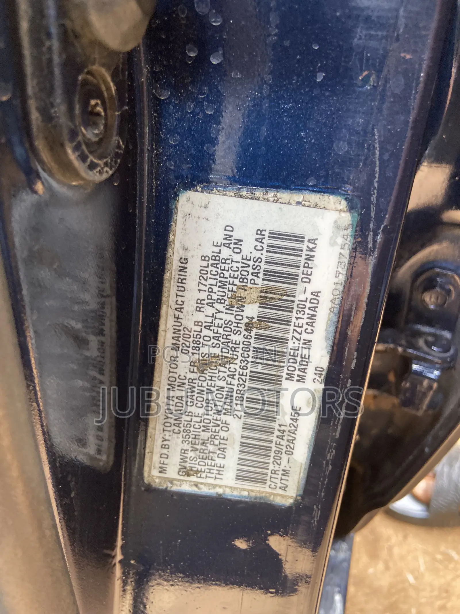Toyota Corolla Sedan 2003 Blue