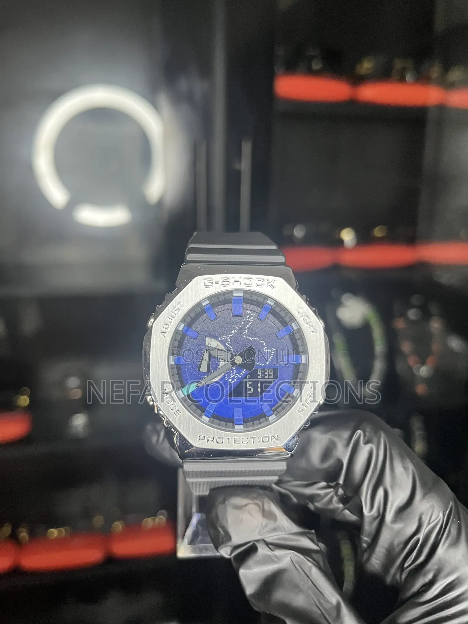 Casio G-Shock GA-2100 Wristwatch - Black, Silver Blue