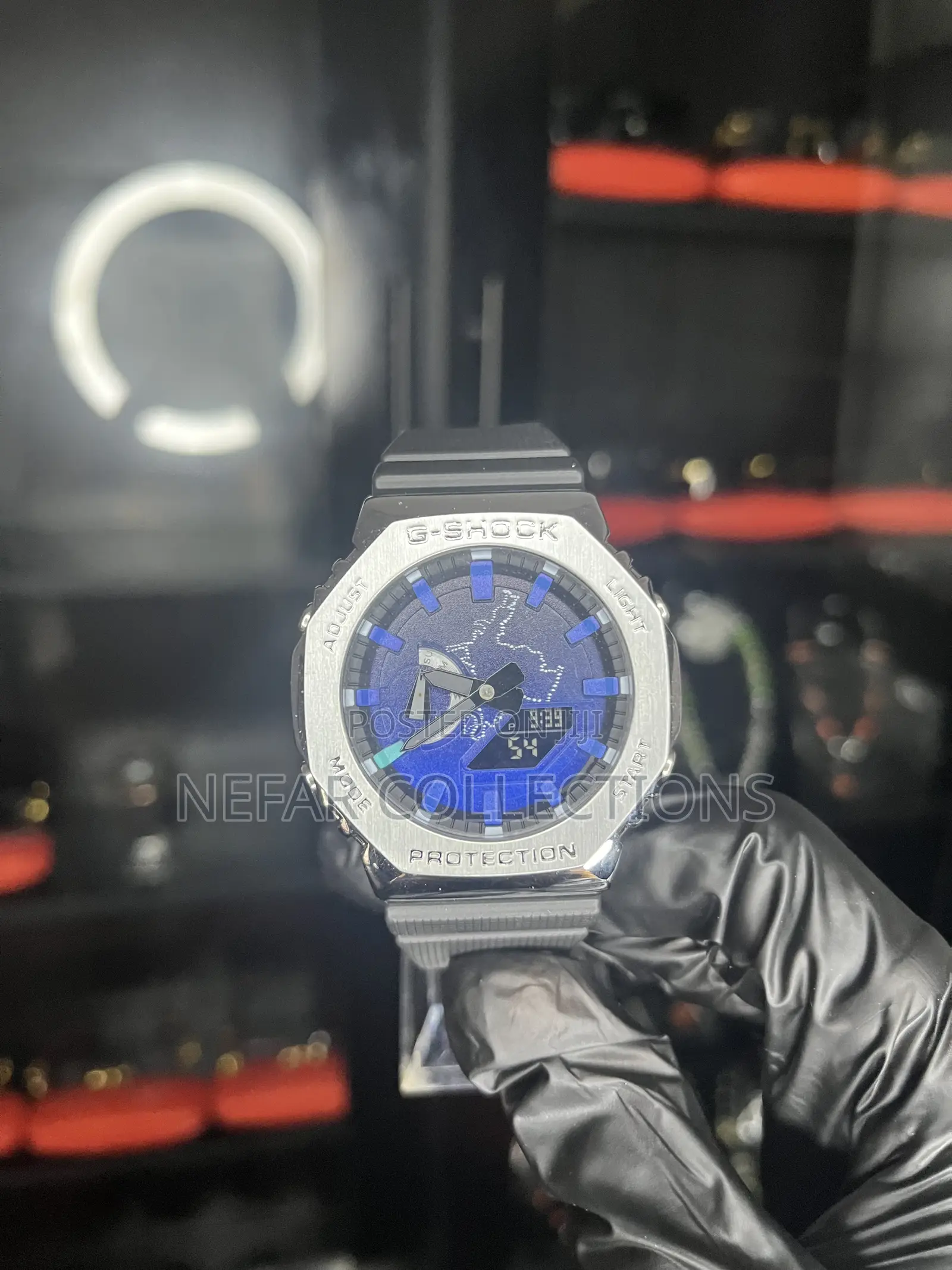 Casio G-Shock GA-2100 Wristwatch - Black, Silver Blue