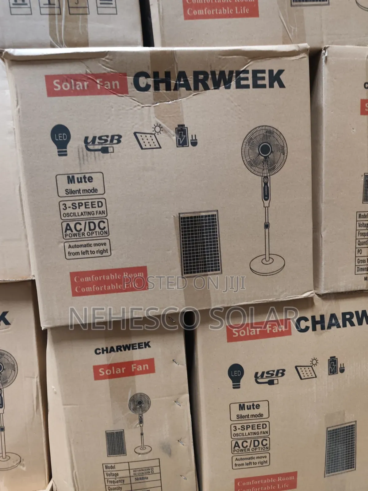 Stay Cool During Power Outage With Charweek Solar Fan