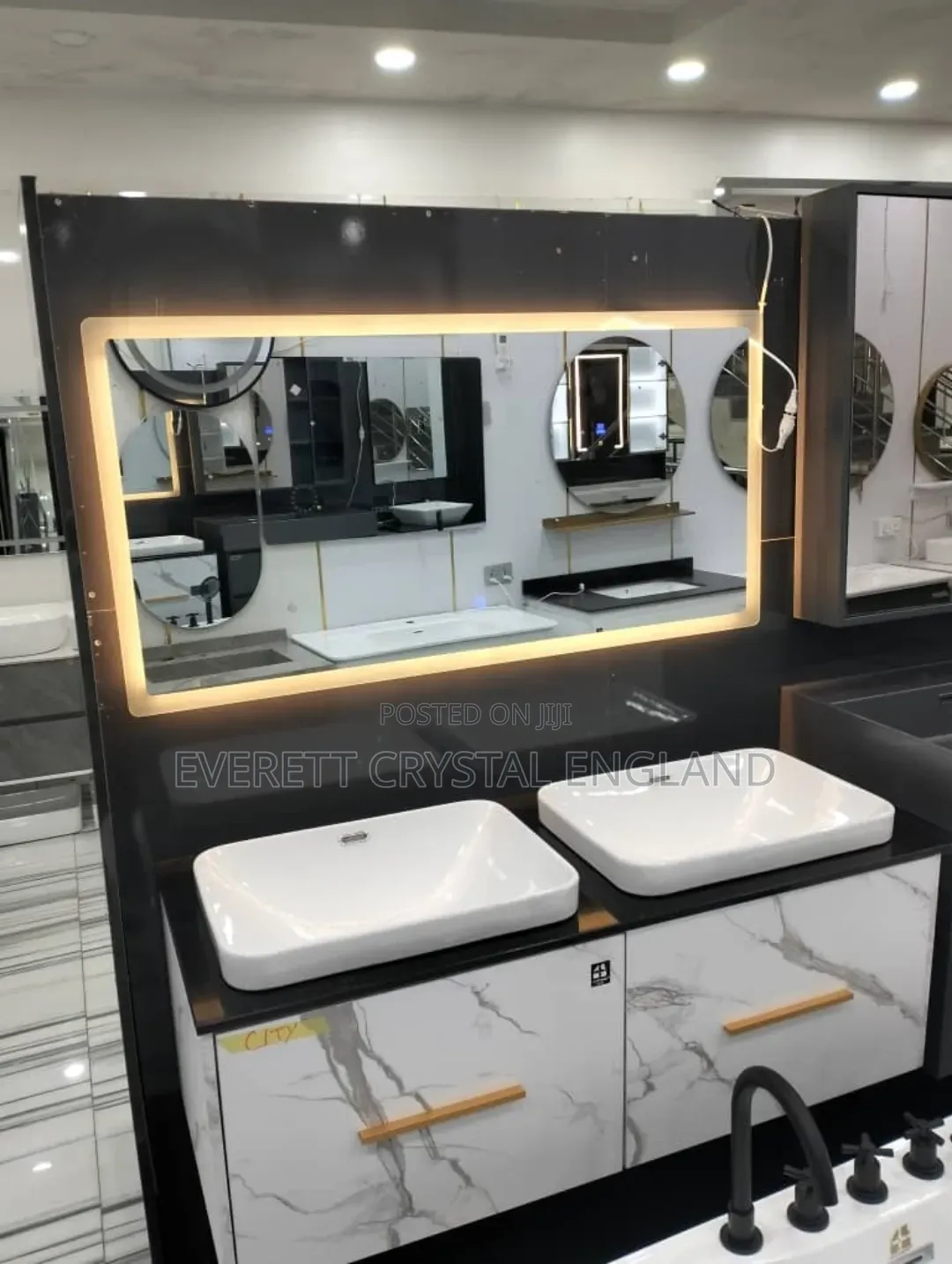 Double Cabinet Basin Carala White