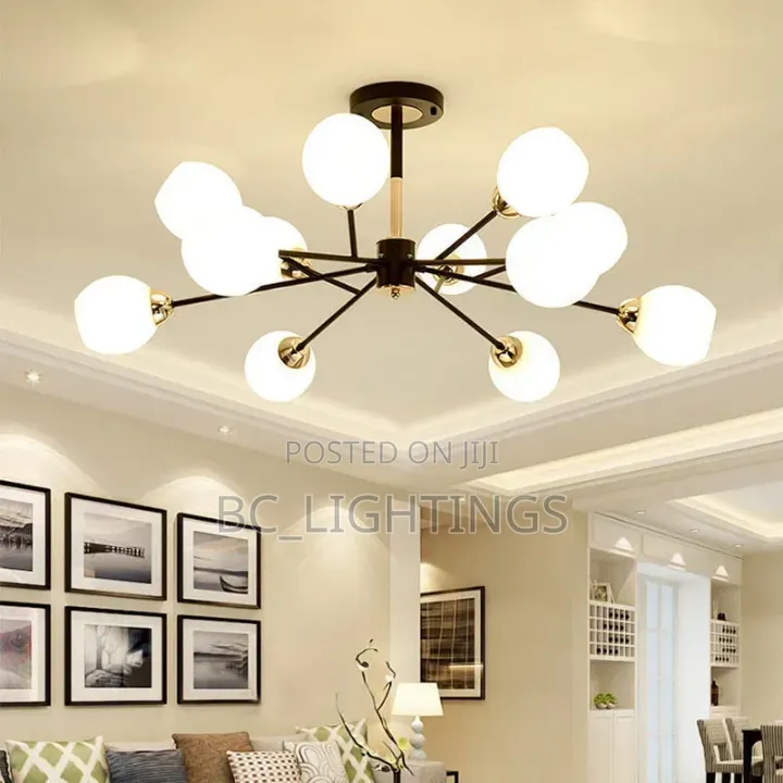 North Style European Chandelier Living Room Led Flower Branches Glass