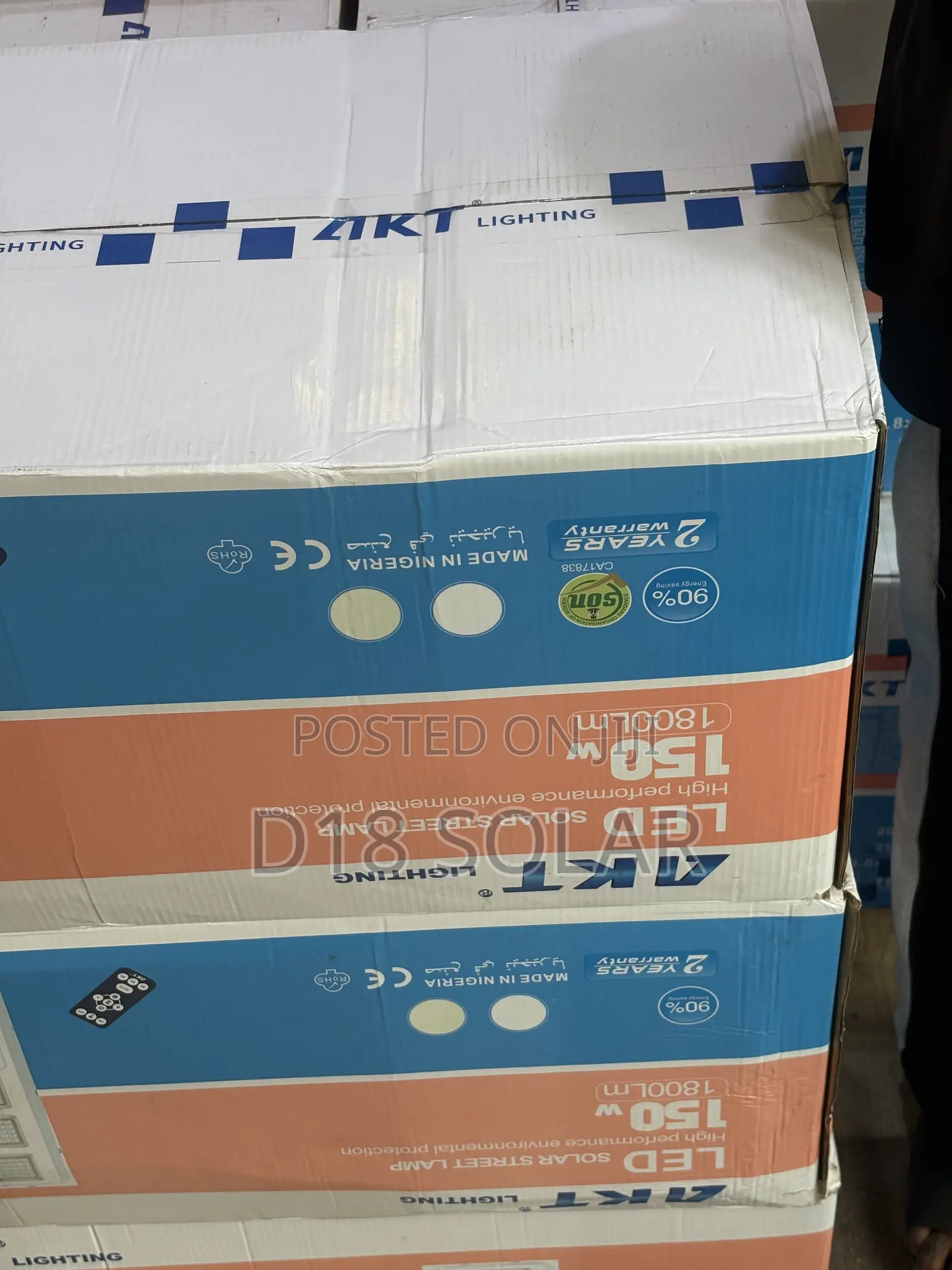 150 W Akt Street Solar Lights