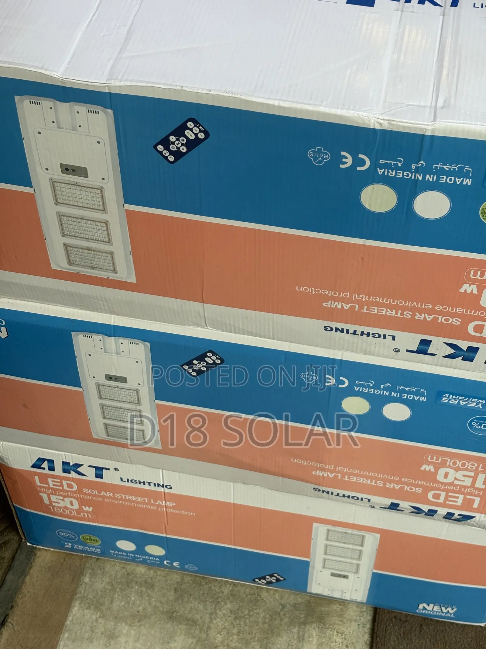150 W Akt Street Solar Lights
