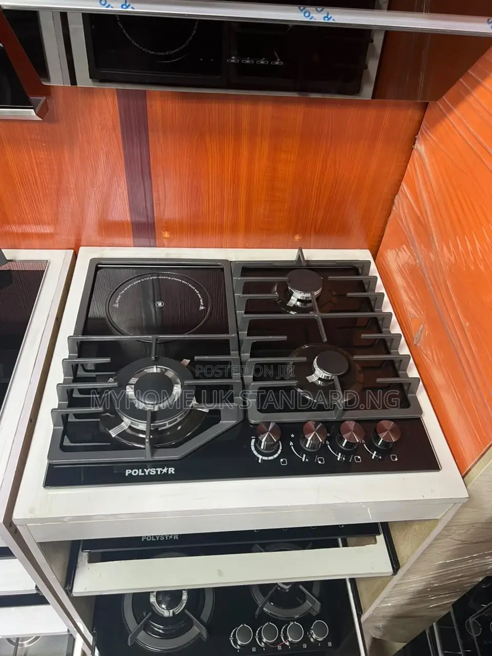 Polystar 3 Burners 1 Hot Plate Built-in Cooker