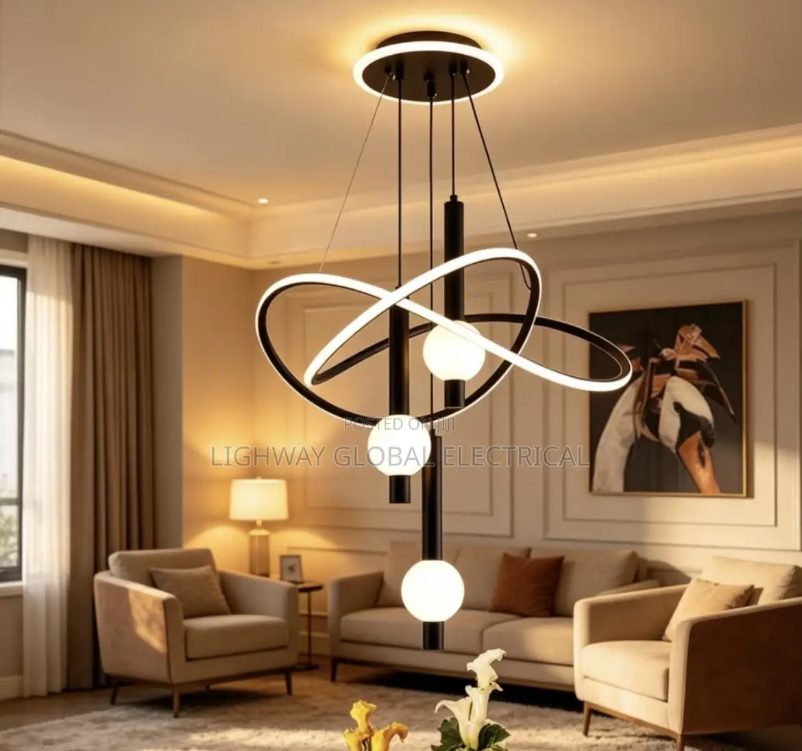 Led Microphone Chandelier