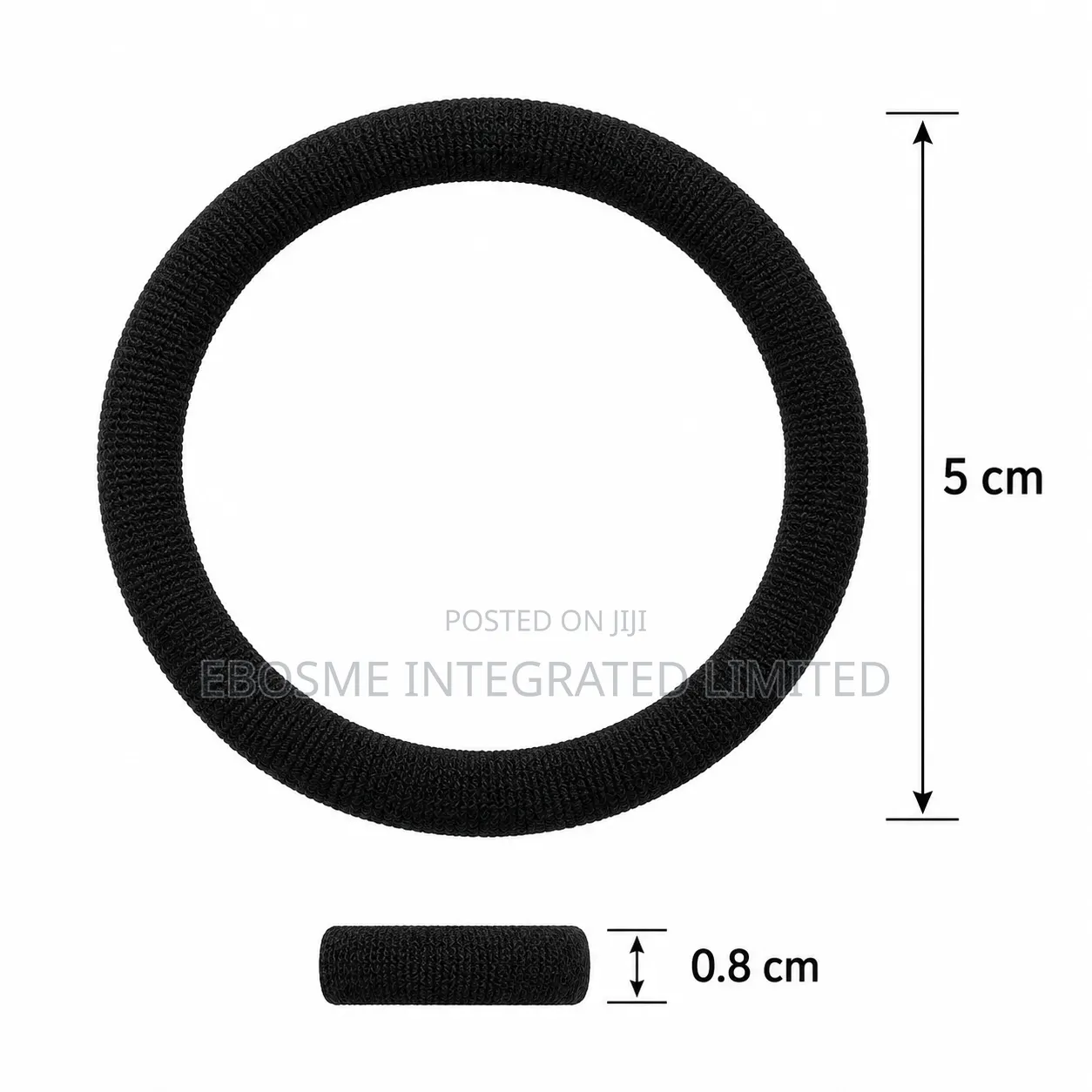 12PCS Soft Nylon Hair Elastic Bands – Black Brown