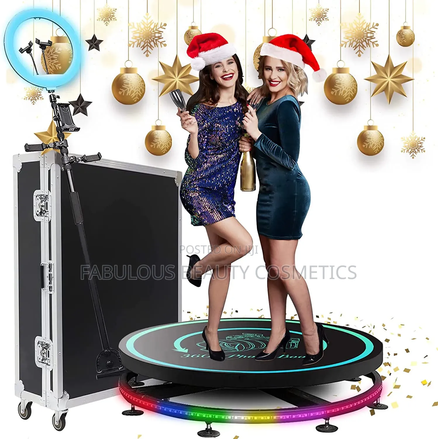 360 Photo Booth With Software APP, Slow Motion Camera for 1-7 People
