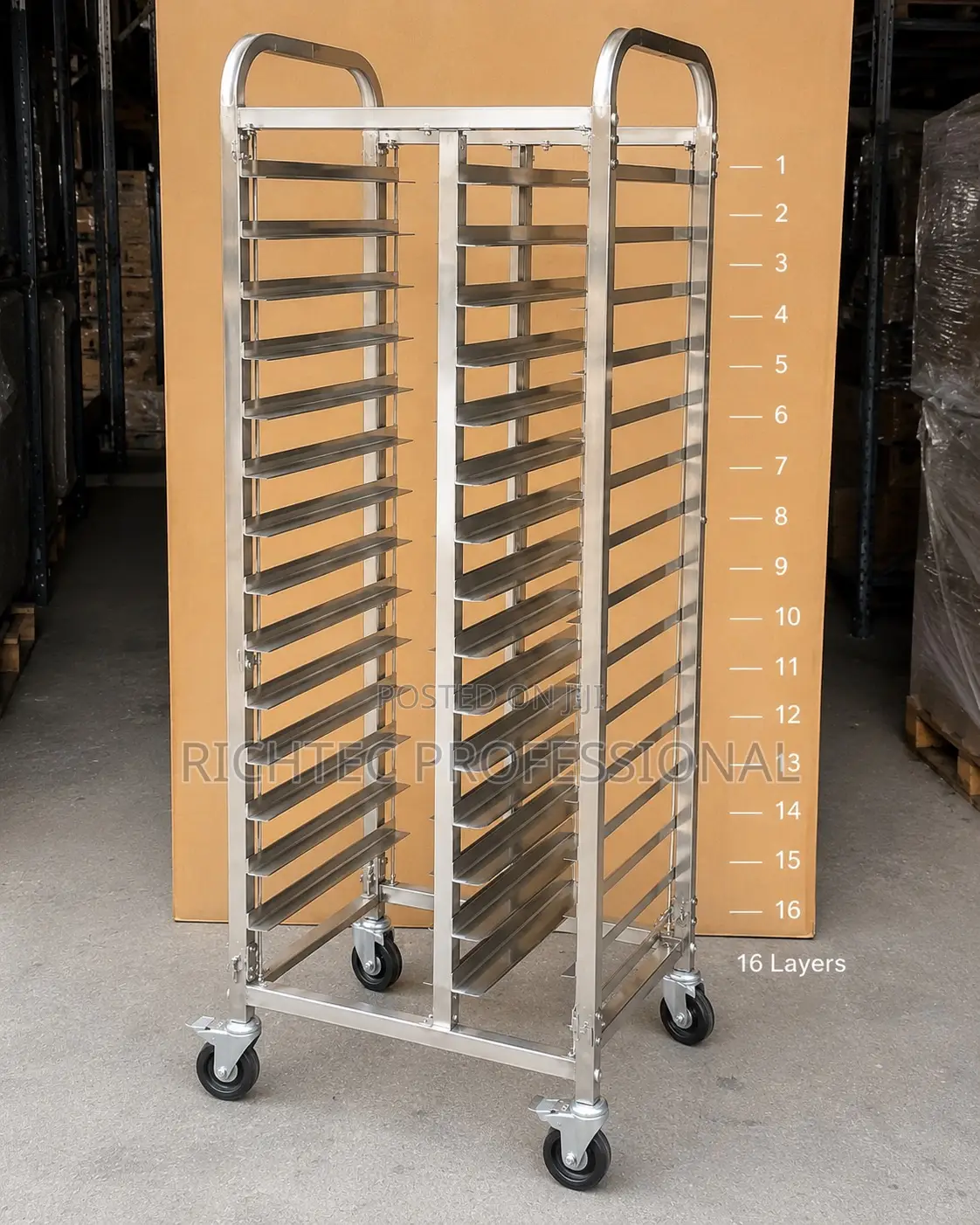16-Layer Stainless Tray Rack