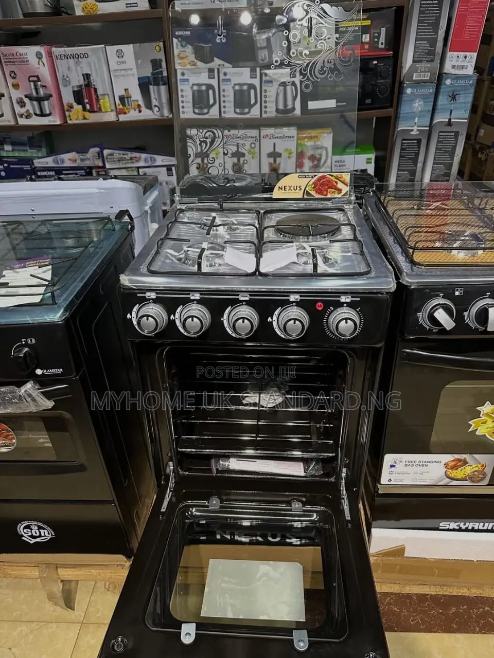 Nexus 60x60cm Standing Gas Cooker With Oven 3 by 1electric