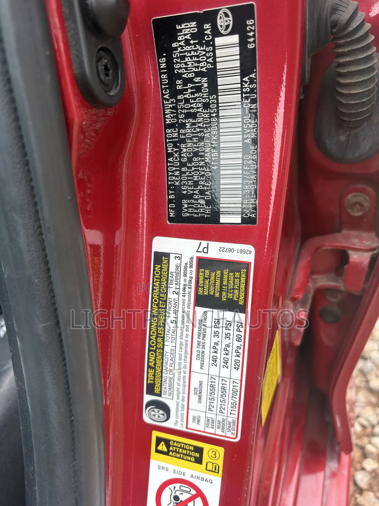 Toyota Camry SE 4dr Sedan (2.5L 4cyl 6A) 2014 Red