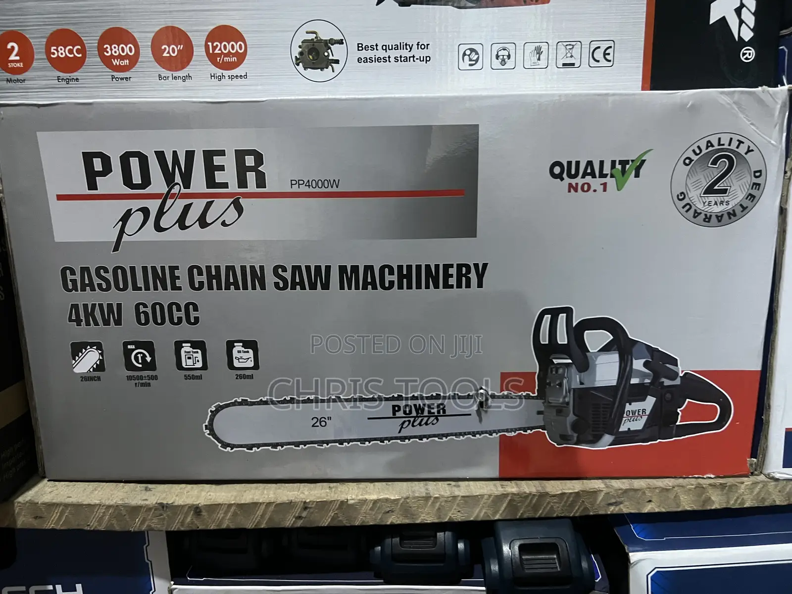 Power Plus Gasoline Chain Saw