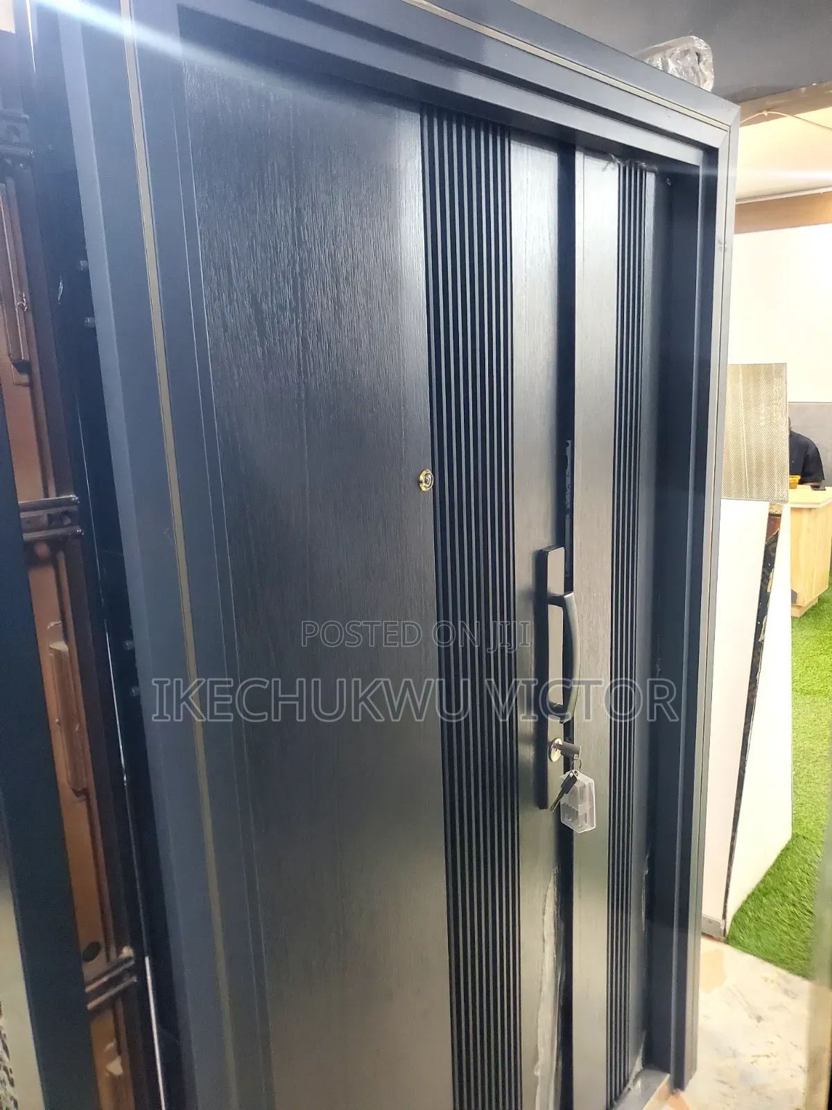 1.2 by 2.1 Graphite Ridge Steel Security Door 4ft